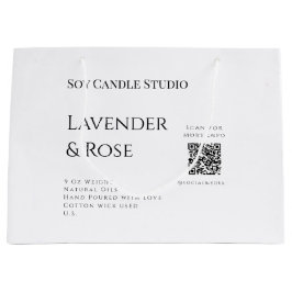 Lavendel Rose Soy Kerzen Business hinzufügen q r C Große Geschenktüte