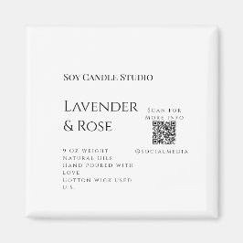 Lavendel Rose Soy Kerzen Business hinzufügen q r C Magnet