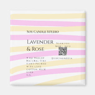 Lavendel Rose Soy Kerzen Business hinzufügen q r C Magnet