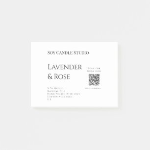 Lavendel Rose Soy Kerzen Business hinzufügen q r C Post-it Klebezettel