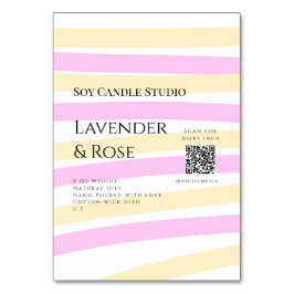 Lavendel Rose Soy Kerzen Business hinzufügen q r C Tischnummer