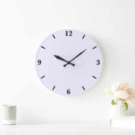 Lavendel Rose Weich weißer Pastellfarben Große Wanduhr