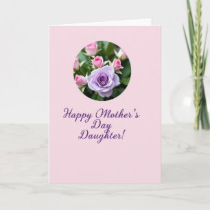 Lavendel-Rosen-Muttertags-Karte Karte