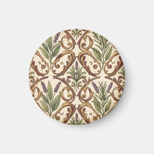 Lavendel-Rosmarin-Gold-Rollenmuster Magnet