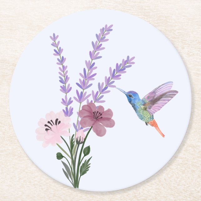 Lavendel Round Untersetzer Set (Vorderseite)