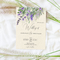 Lavendel rustikale Landschaft Vintage Hochzeit QR
