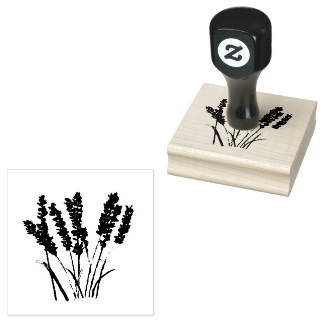 Lavendel Rustikales Vintages Kunsthandwerk Niedlic Gummistempel (Stempel)