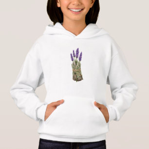 Lavendel Salbei Bündel Mädchen Hoodie Boho