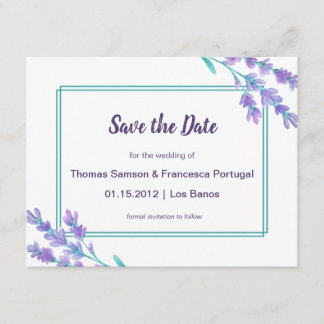 Lavendel Save the Date Einladung