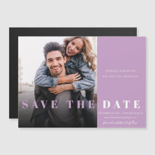 Lavendel Save the Date Magneteinladung