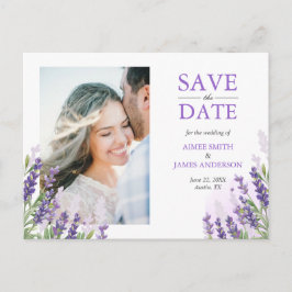Lavendel Save the Date Postcard Einfach Lila Ankündigungspostkarte
