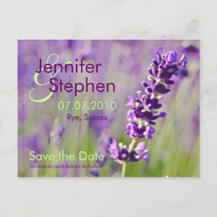 Lavendel ・ Save the Date Postkarte