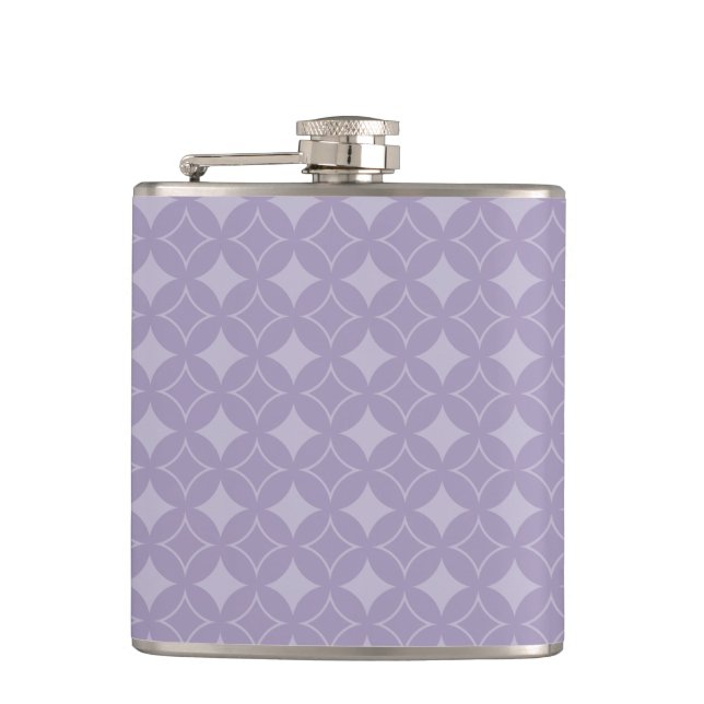 Lavendel-Schippo-Muster Flachmann (Vorderseite)