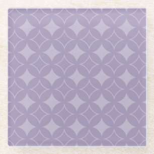Lavendel-Schippo-Muster Glasuntersetzer