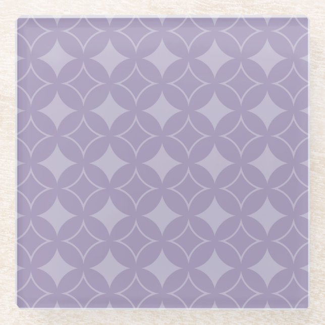Lavendel-Schippo-Muster Glasuntersetzer (Vorderseite)