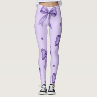 Lavendel-Schleifen-Muster-Leggings Leggings