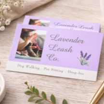 Lavendel-Schrift Geschäftskarten-QR-Code-Service-M