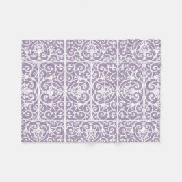 Lavendel-Scrollwork-Muster Fleecedecke