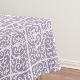 Lavendel-Scrollwork-Muster Tischdecke