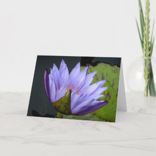 Lavendel Seerose Karte