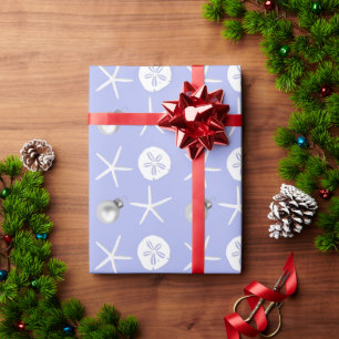 Lavendel-Seestern-Sand-Dollar-Tropisches Weihnacht Geschenkpapier