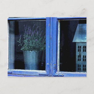 Lavendel Shabby Chic Hütte Postkarte