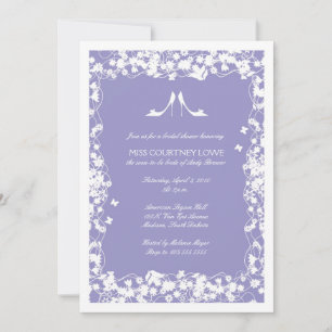 Lavendel Shoes Bridal Dusche Einladung