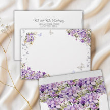 Lavendel Silber Tiara Blumen Schmetterling Quincea
