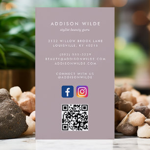 Lavendel Social Media Instagram Facebook QR Code Visitenkarte