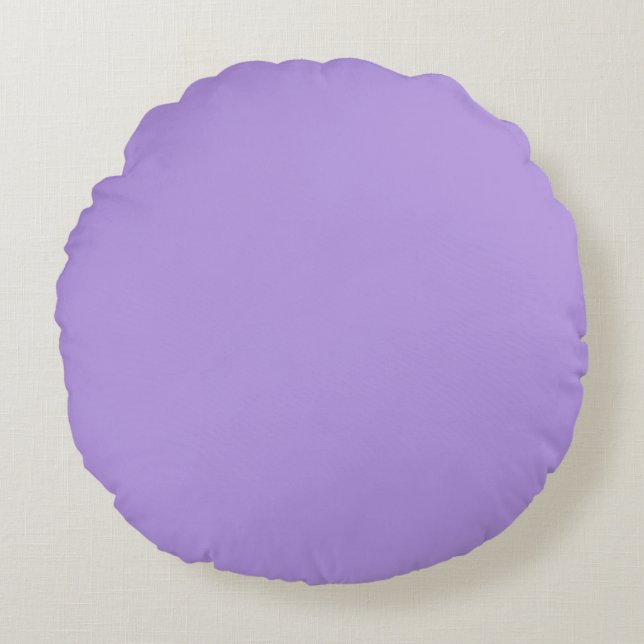 Lavendel, solide Farbe Rundes Kissen (Vorderseite)