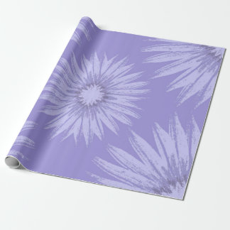 Lavendel Sonnenblumen auf Lila Geschenkpapier