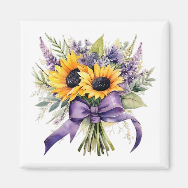 Lavendel & Sonnenblumen Magnet  (Vorne)