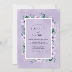 Lavendel-Sophisticated-Botanische Frühlingshochzei Einladung