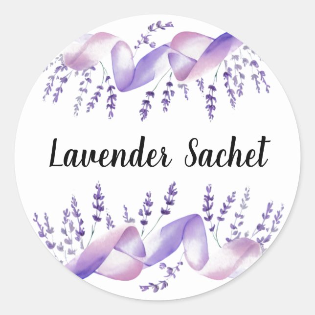 Lavendel Sprigs Lavender Sachet Aufkleber (Vorderseite)