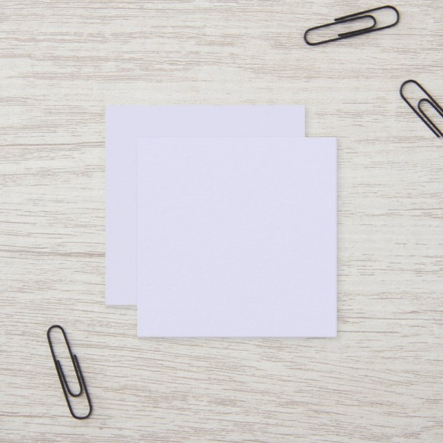 Lavendel Square Business Card Quadratische Visitenkarte (Vorderseite/Rückseite Beispiel)