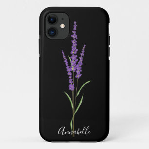 Lavendel Stem auf dem Personalisierten Black iPhon Case-Mate iPhone Hülle