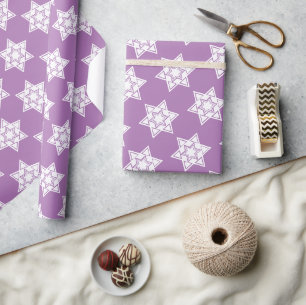 Lavendel Stern Davids   Jüdisch  Geschenkpapier