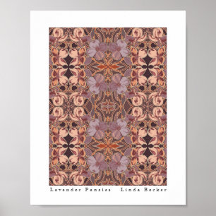 Lavendel-Stiefmütterchen Originalkunst von Linda B Poster