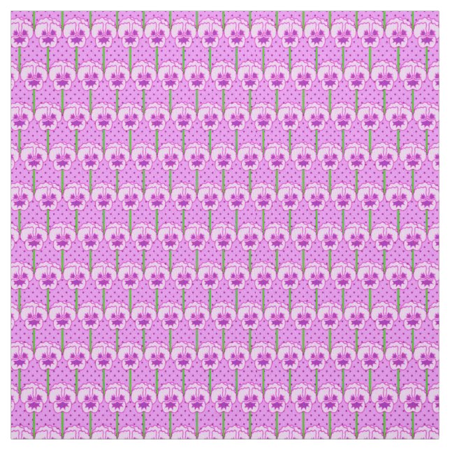 Lavendel-Stiefmütterchen - Retro-Tapete Stoff (Muster)