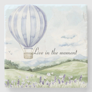 Lavendel Stripes Balloon Brautparty Steinuntersetzer