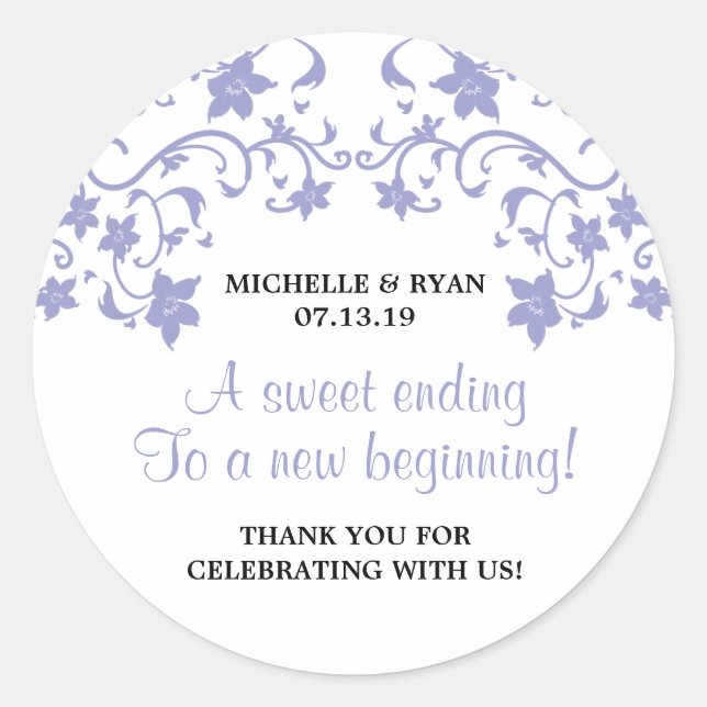 Lavendel Summer Blume - Liebe ist süß Runder Aufkleber (Vorderseite)