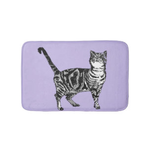 Lavendel Tabby Katze Pastel Girls Katzen Katzen Ba Badematte