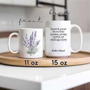 Lavendel Tasse, Individuelle Name Mama Geburtstags Kaffeetasse