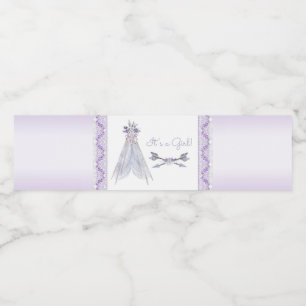 Lavendel-TeePee-Baby-Shower-Wasserflaschen-Etikett Wasserflaschenetikett