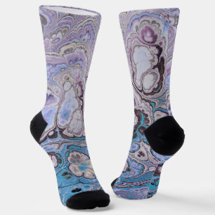 Lavendel-Tiden-Marmor-Abstrakt Socken