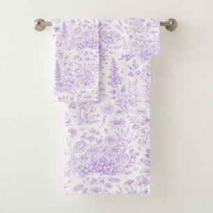 Lavendel-Toile Badhandtuch Set