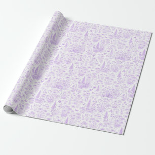 Lavendel-Toile Geschenkpapier
