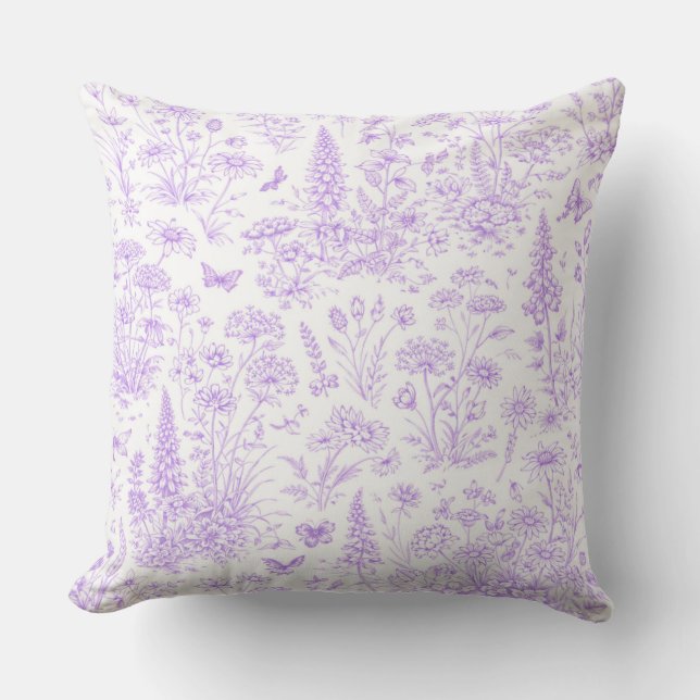 Lavendel-Toile Kissen (Vorderseite)