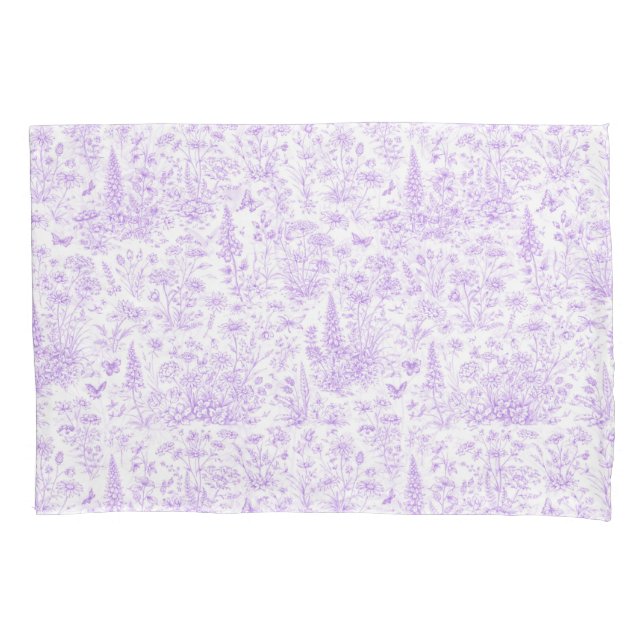 Lavendel-Toile Kissenbezug (Vorderseite)