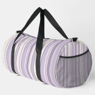 Lavendel-Töne weiche Elfenbein-Streifen Duffle Bag